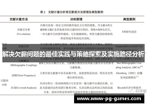 解决欠薪问题的最佳实践与策略探索及实施路径分析